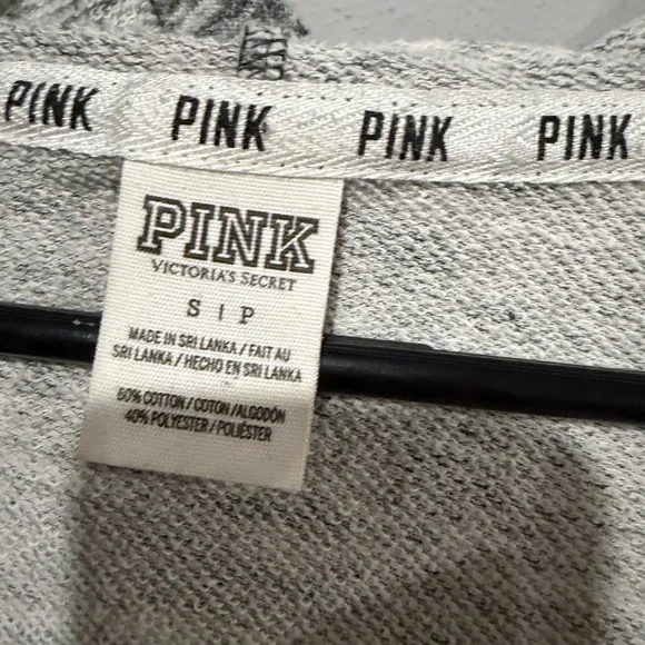 Y2K Style Victoria’s Secret PINK Sequin Dog & Sleeve Logo Hoodie - Small - Picture 8 of 11